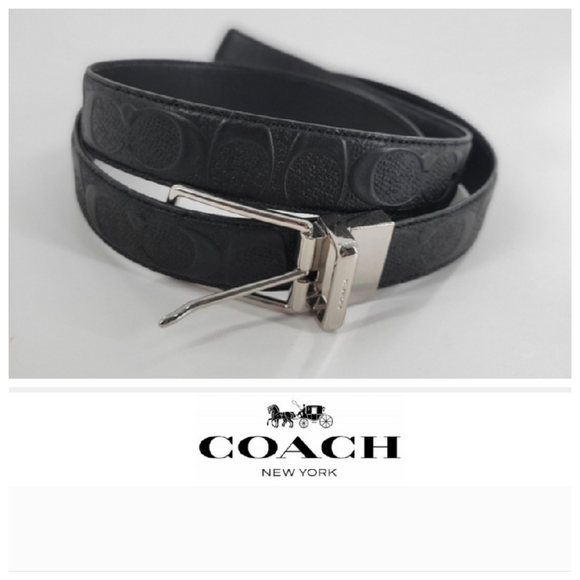 Coach men’s reversible belt black - Picture 1 of 5